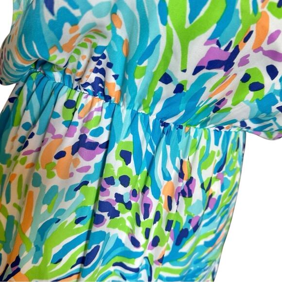 Lilly Pulitzer Deanna Maxi Dress Sea Soirée Vacation Beach Cruise Colorful Small - Picture 7 of 14